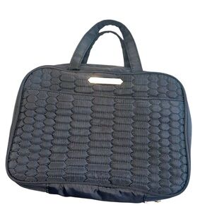Aimee Kestenberg Hanging Travel Toiletry Bag Black Quilted Organizer